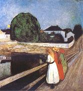 Edvard Munch Girls on a Bridge china oil painting reproduction